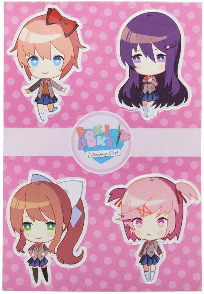 Doki Doki Literature Club Character Lanyard Labels Indexes Stamps Identification Badges Supplies