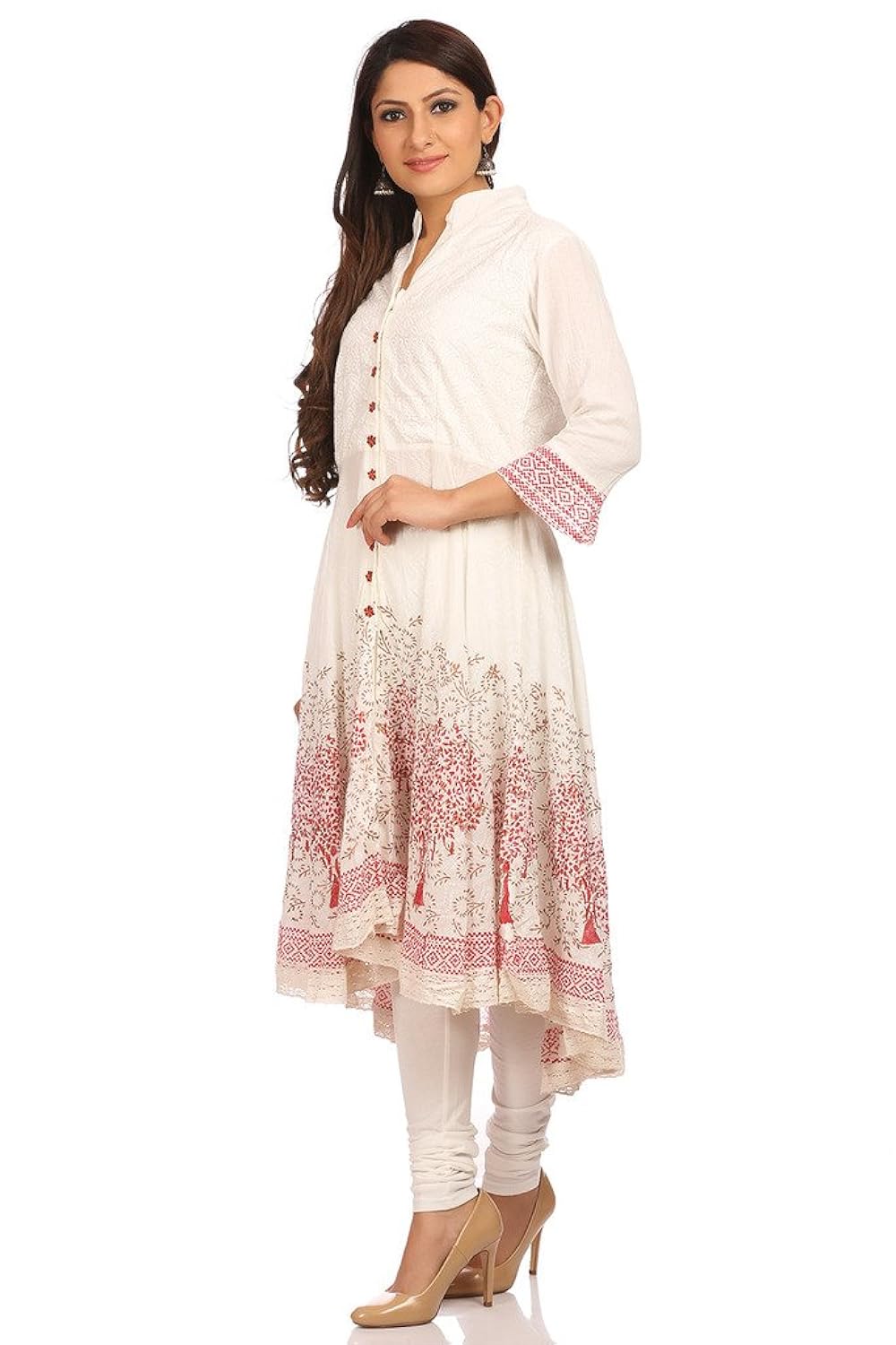biba women's asymmetrical hemline salwar suit