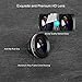 Phone Camera Lens,3 In 1 Clip On Iphone Lens Kit,198 Degree Fisheye + 15X Macro + 0.63X Wide Angle Lens,Phone Mount + Tripod for Iphone X/8 Plus/8/7 Plus/7/6/6s plus Samsung & Most Android Phones