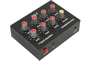 7 Band Sound Equalizer Output Input 12dB High Bass Adjustment Dual Channel Digital Equalizer