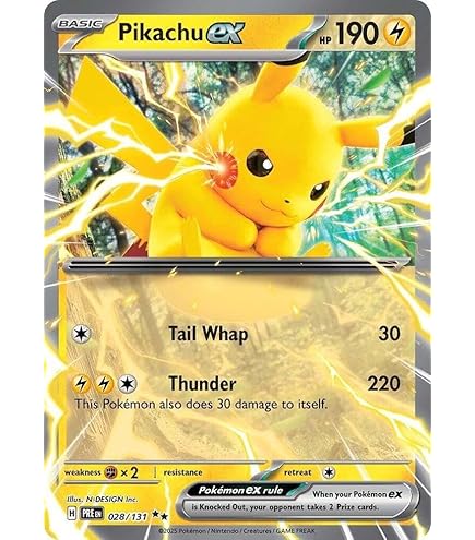 Amazon.com: Pokemon - Pikachu ex 063/193 - Paldea Evolved Double