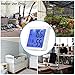 Indoor Thermometer Hygrometer, Temperature Humidity Gauge with Digital Mini Desk Clock, Backlit Accurate Monitor Clear Reading, °C/°F Switch, Calendar, Time Display for Home, Office - White