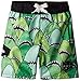 Maui & Sons Boys' Green Swim Trunk With Shark Print