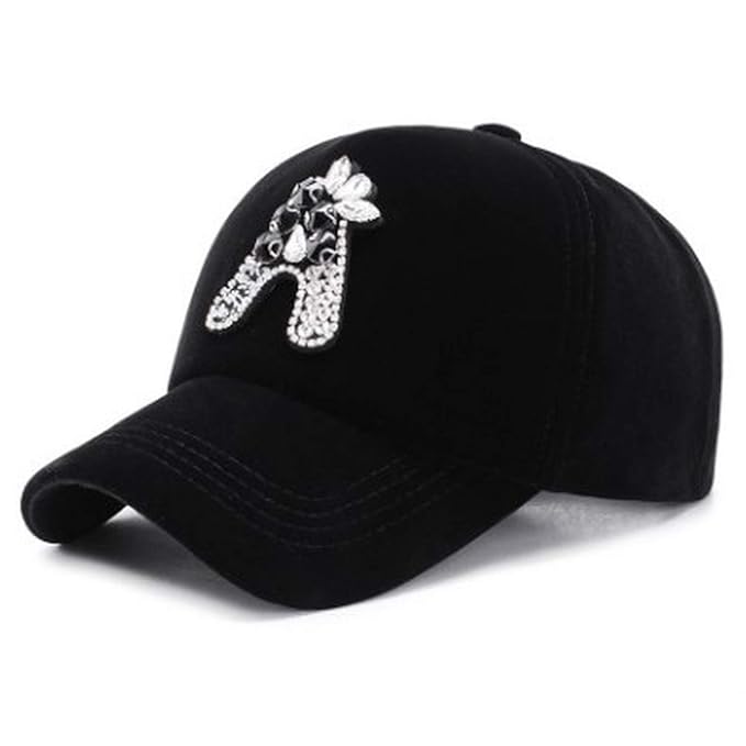 Women Autumn Hat Rhinestone Decoration Baseball Caps Adjustable