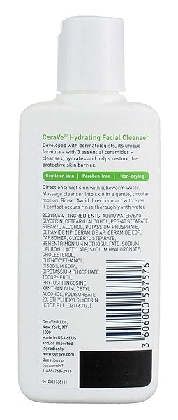 CERAVE HYDRATING FACIAL CLEANSER FOR NORMAL TO DRY SKIN 3 FL OZ