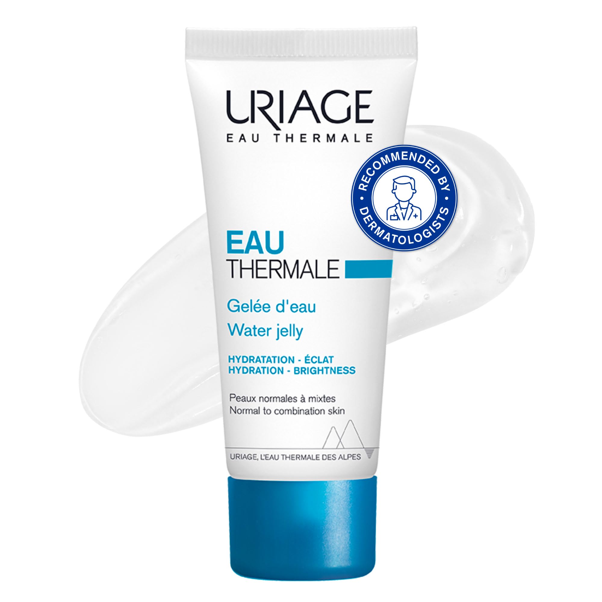 Uriage Moisturizing Daily Face Gel 40ml - Provides 24H Intense Hydration - Instant Cooling Effect - Light Non-Greasy Refreshing Gel Texture - Visibly Plumped Skin - Non-Comedogenic