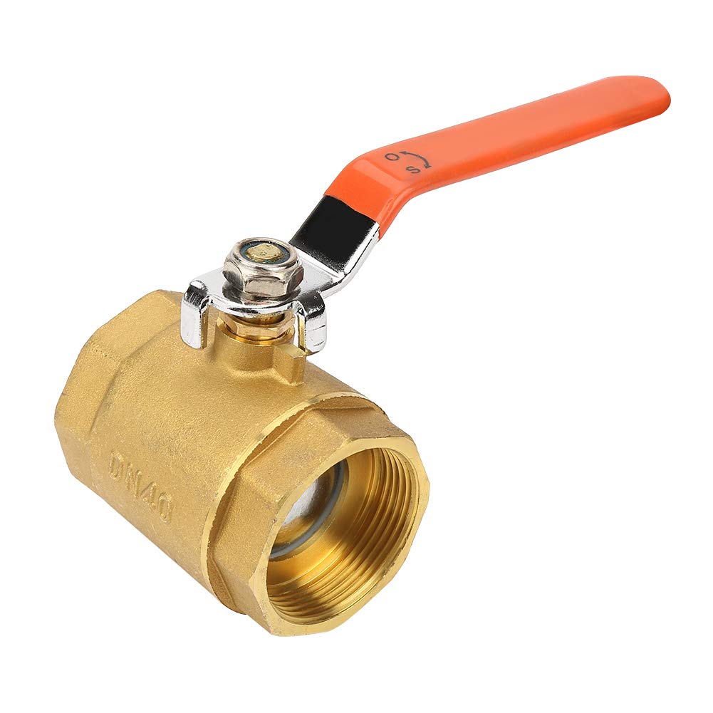 Brass Ball Valve DN40 1 6MPa Shut Off Ball Valve Switch with 90 Degree Lever Handle for Water Oil Gas