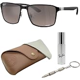 Ray-Ban RB3721CH CHROMANCE POLARIZED Square Sunglasses with Official Kit