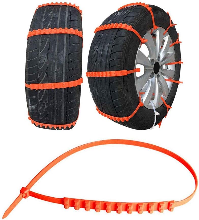 Amazon タイヤチェーン 自動車用 非金属 滑り止め アンチスリップ ナイロン 雪道 冬 氷 凍結 雪対策 悪路対応 緊急脱出用 簡単