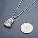 Aoiy Stainless Steel Small Buddha Pendant Necklace, Unisex, 21