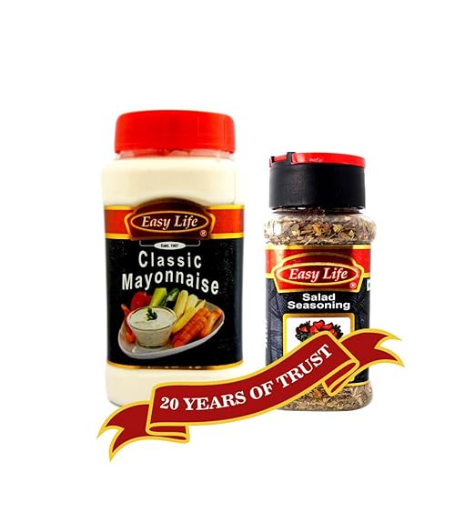 Easy Life Combo of Classic Mayonnaise 315g and Salad Seasoning 40g (A Perfect Condiment Set Especially for Salads and Sandwich)