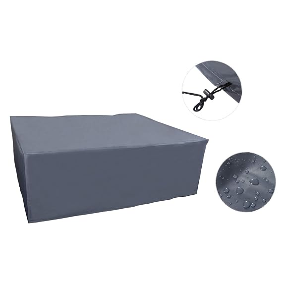 HOLISTAR Schutzhaube Sitzgruppe Schutzhülle Gartenmöbel Oxford wasserdicht Abdeckplane Tisch Stuhl Abdeckung 242x162x100cm An