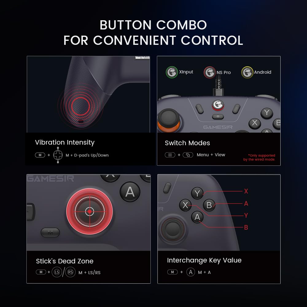 GameSir Nova Lite 2.4g Wireless Controller for Windows PC, iPhone, Android, Switch & Steam Deck, Bluetooth Controller Gamepad with Hall Effect Trigger,Turbo,Rumble Vibration (Nova Lite Purple)