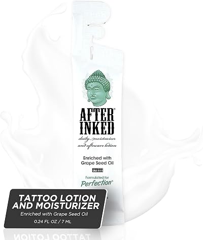 After Inked Vegan Tattoo Aftercare Lotion 7ml Sachet for New Tattoos & PMU