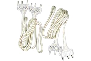 THREEWOT Fencing Body Cord, Fencing Body Cord Epee,Three-pin Plug Clear Wire(Set of 2)
