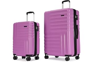 PRIMICIA GinzaTravel 2-Piece Luggage Sets Expandable Suitcases with 4 Wheels PC+ABS Durable Hardside Luggage sets TSA lock(Purple, 2-Piece Set(20"/29"))