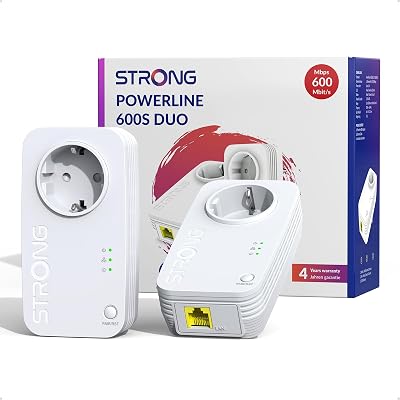 CPL AV600 Mbps, Prise Intégrée, Box CPL HomePlug AV2, Plug & Play (PL600SDUOEU)