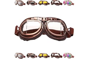 Peicees Vintage Helmet Goggles Motorcycle Goggles Bike Motorcross Pilot Goggle