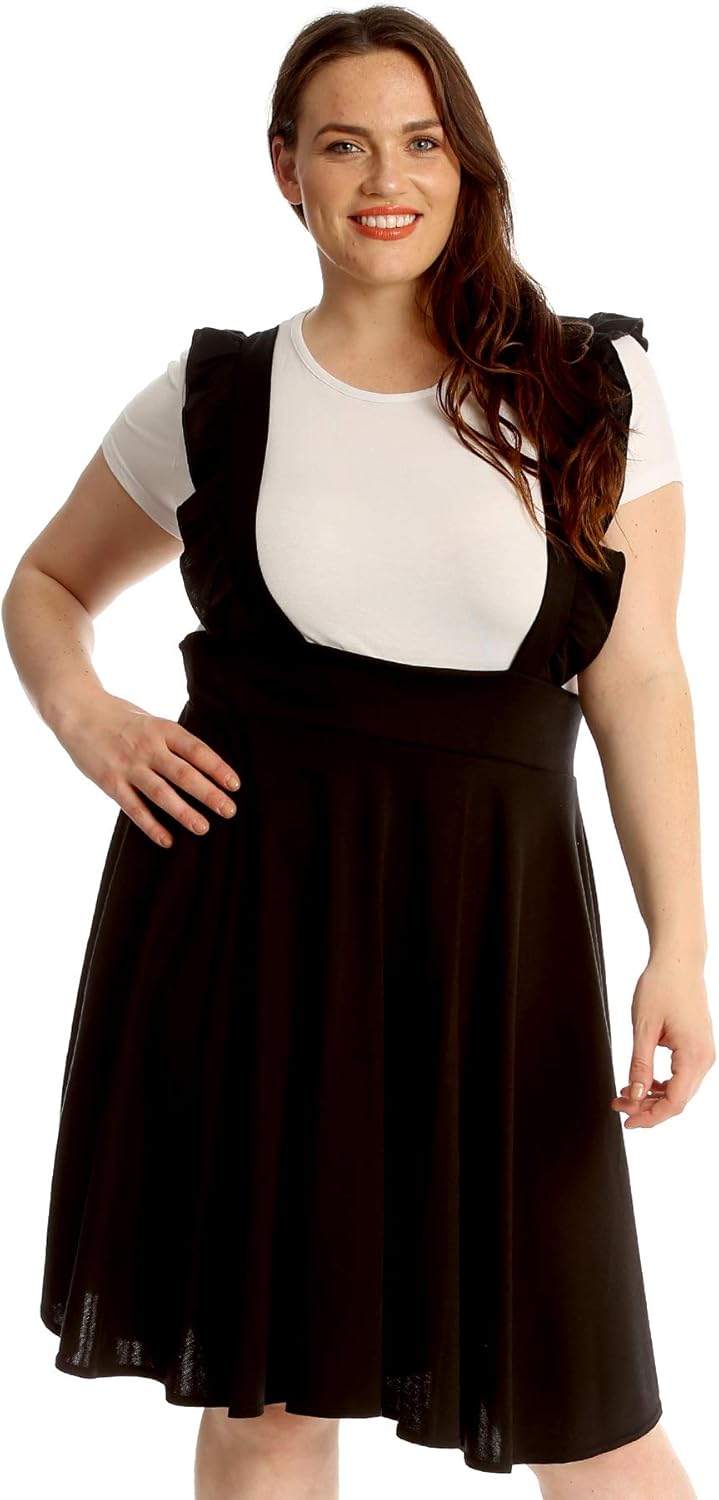 plus size dungaree dress