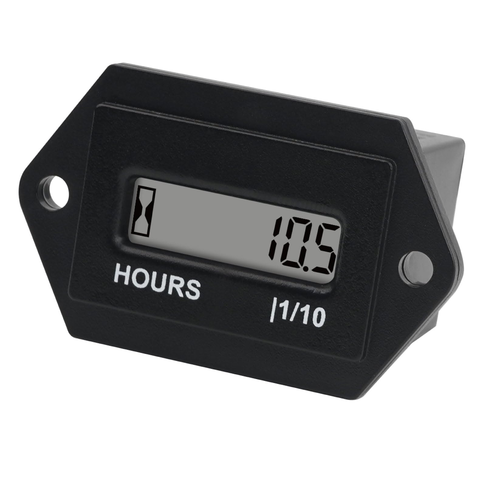 Jayron Resettable Hour Meter DC 4.5 to 90V LCD Digital Display No Battery,Used for Lawn Mower Generator ATV UTV Chainsaw Snowmobile and Most DC Powered Equipment