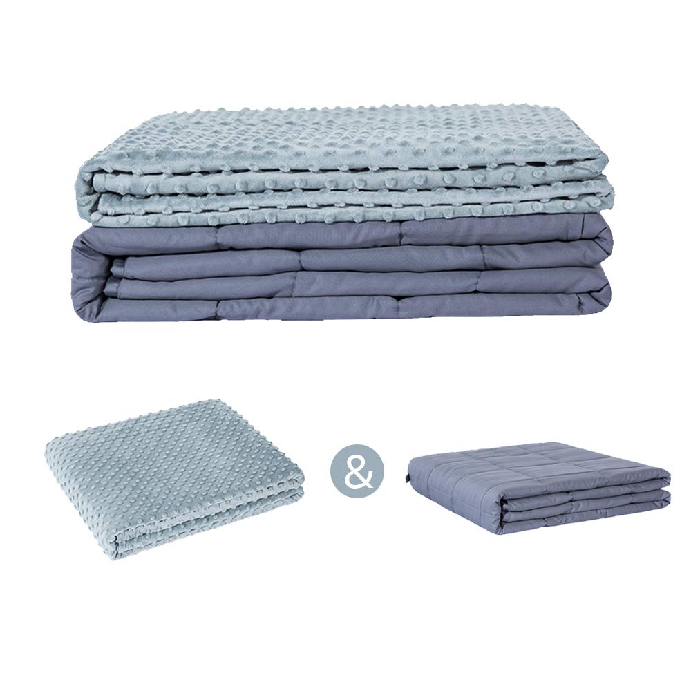 Syrinx Weighted Blanket |15 lbs | 60 x 80 | Dark Grey | Especially