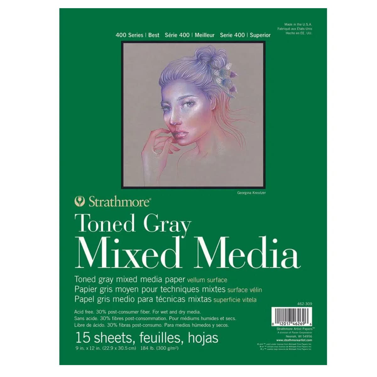 Photo 1 of Strathmore Toned Mixed Media Paper Toned Grey 9"X12"-15 Sheets -62462309