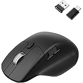 Keychron M6 Silent Wireless Gaming Mouse, 1000Hz, Bluetooth/2.4G/Wired, PixArt 3311 Sensor (12K DPI), 86g, 5 On-Board Memory Profiles for Plug &amp; Play, Programmable for Mac/Win/Linux &ndash; Black