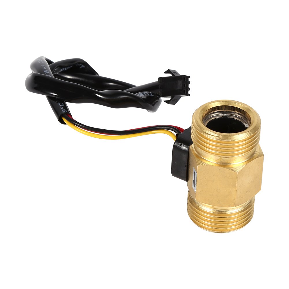 G3/4" Hall Effect Liquid Water Sensor Switch Flowmeter Fluid Meter 2-45L/min