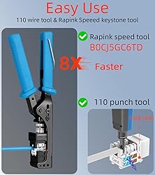 Rapink RJ45 Keystone Jack Cat6 10G Support, Cat6