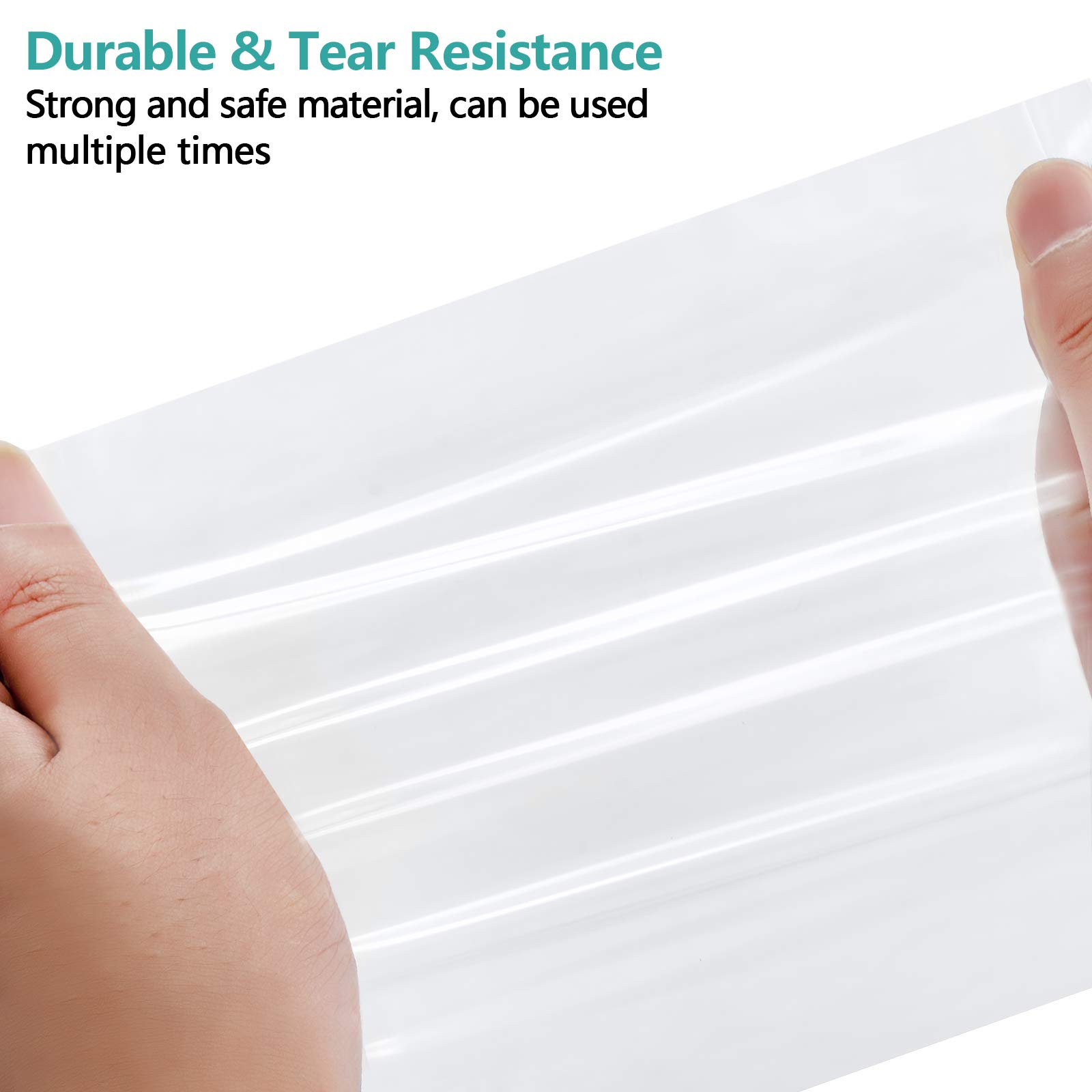 8" X 10" (100 Pack) Reclosable Zip Lock Plastic Clear Poly Bag 2 Mil – Aegis Adhesives - View #12