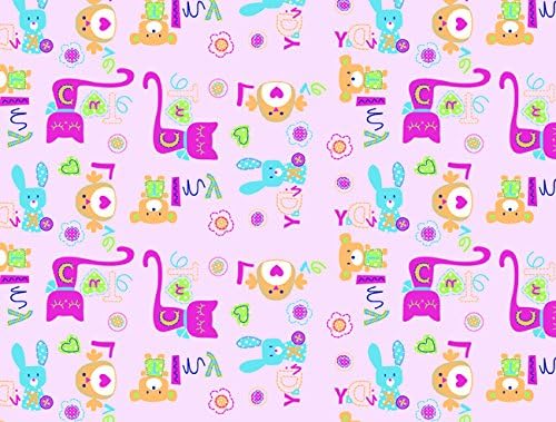 Cute Knit Import Design Fabric By the Yard, 95% Cotton, 5% Lycra, 60 Inches Wide, 4 Way Stretch, Medium Weight (4 yards)