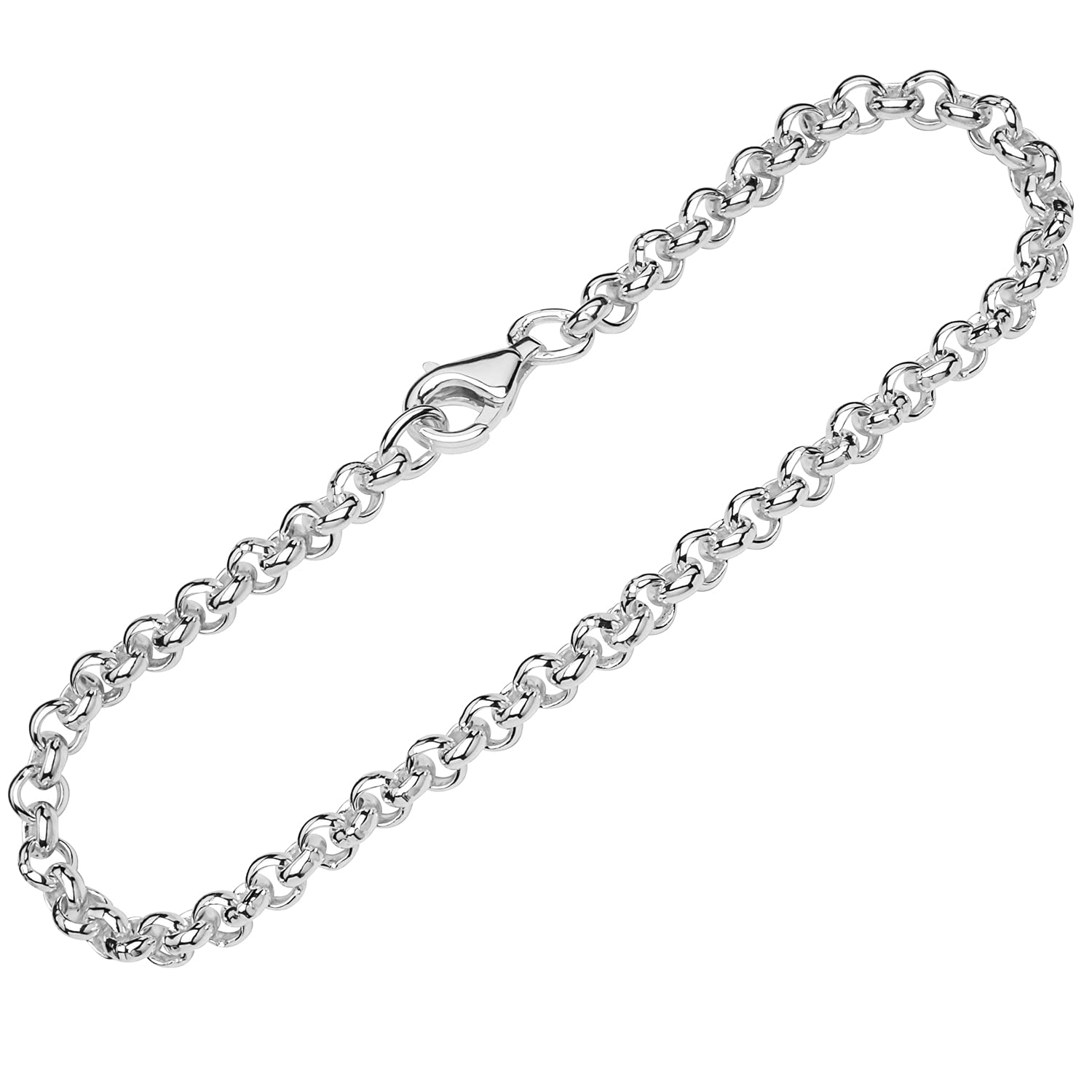 NKlaus bracelet 925 Sterling Silver 19cm pea chain round wide ladies design bracelet chain 12245