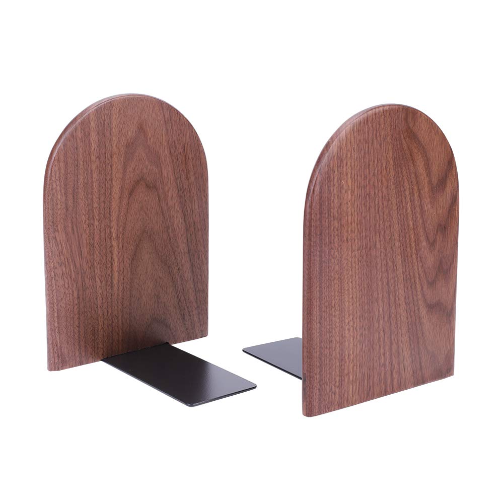Wooden Book Ends Heavy Duty Bookends Non Slip Book Stand Book Holder Bookshelf Ends Home School Office Desktop Organiser For Books Dictionaries Documents Storage Display