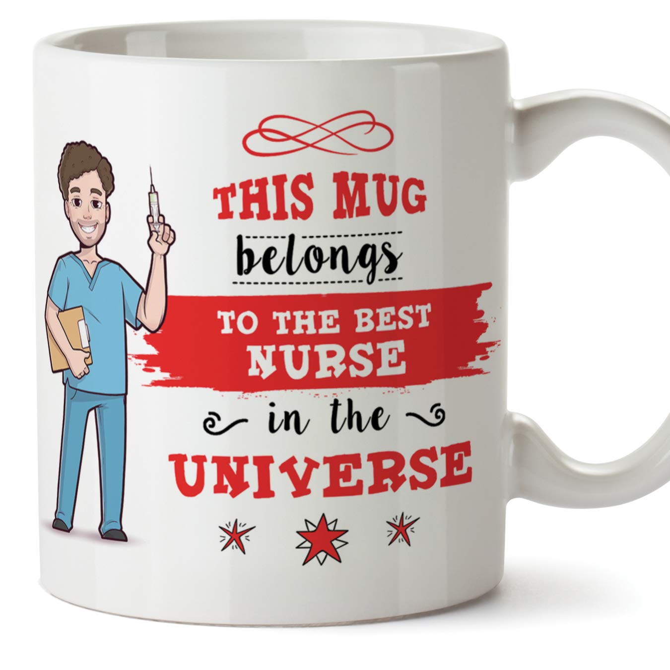 MUGFFINS Nurse Original Mug Cup This Mug Belongs to The Best Nurse in The Universe - 11 oz Ceramic