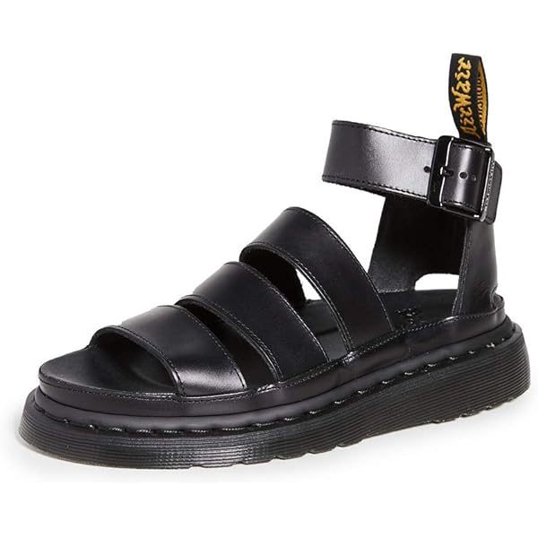 【美品】Dr.Martens CLARISSA II サンダル UK6 25cm Dr. Martens Clarissa II Quad Black Leather Gladiator Sandal