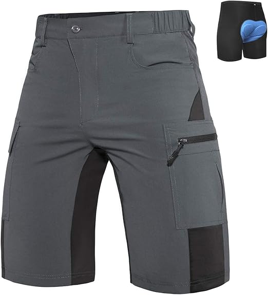 Amazon Co Jp Wespornow メンズ マウンテンバイクショーツ Mtb サイクリングショーツ ジッパーポケット付き 服 ファッション 小物