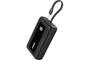 Anker Zolo Power Bank (2025 Upgraded Version), 20,000mAh 30W High-Speed Portable Charger with Built-in USB-C Cable, Battery P
