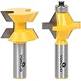 YONICO Router Bits Set Edge Banding Tongue and Groove 2 Bit Tongue & Groove 1/2-Inch Shank 15223