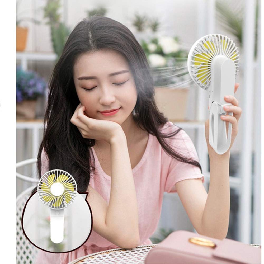 USB Desk Fan, VSTYLE 3 in-1 Foldable USB Clip Fan 360° Rotation 4 Wind Speed Mini Cooling Fan Rechargeable Table Fans for Sport/Travel/Home