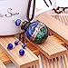 CCSC-PEC Glass Gold Dust Small Essential Oil Diffuser Ashes urn Bottle Cork Pendant Vial Necklace