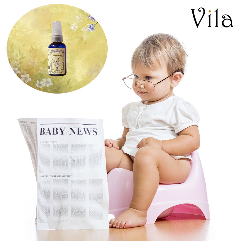 Lemongrass Toilet Spray by Vila - Prevent Bathroom Odors - 100% Essential Oils - No More Poop Smell - Deodorizer, Neutralizer and Freshener all in one 2oz Bottle
