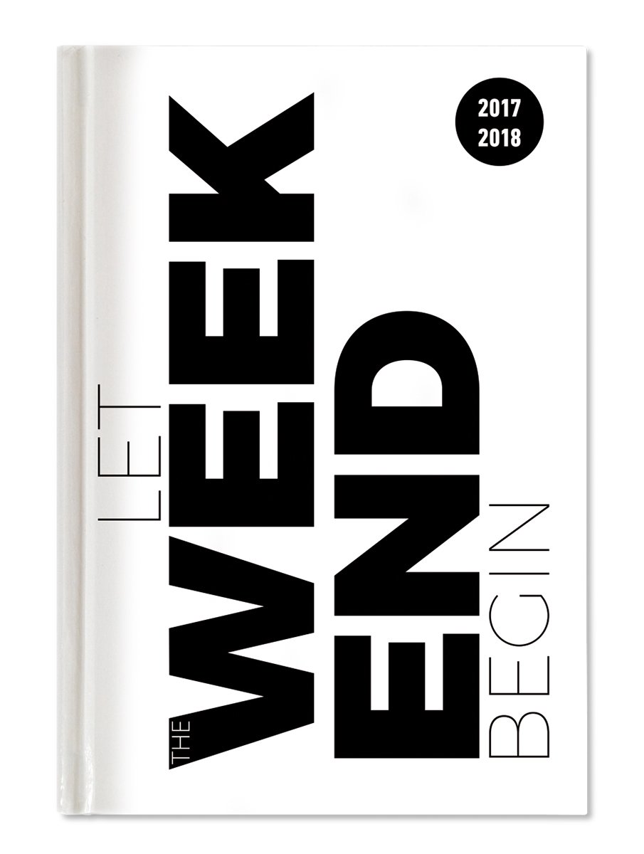 Diary School collegetimer "Typographic 2017/2018 – Weekly – 224 Pages – 15 x 21 cm