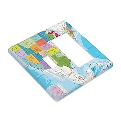 USA Map 2 Gang Single Toggle/Rocker Combination