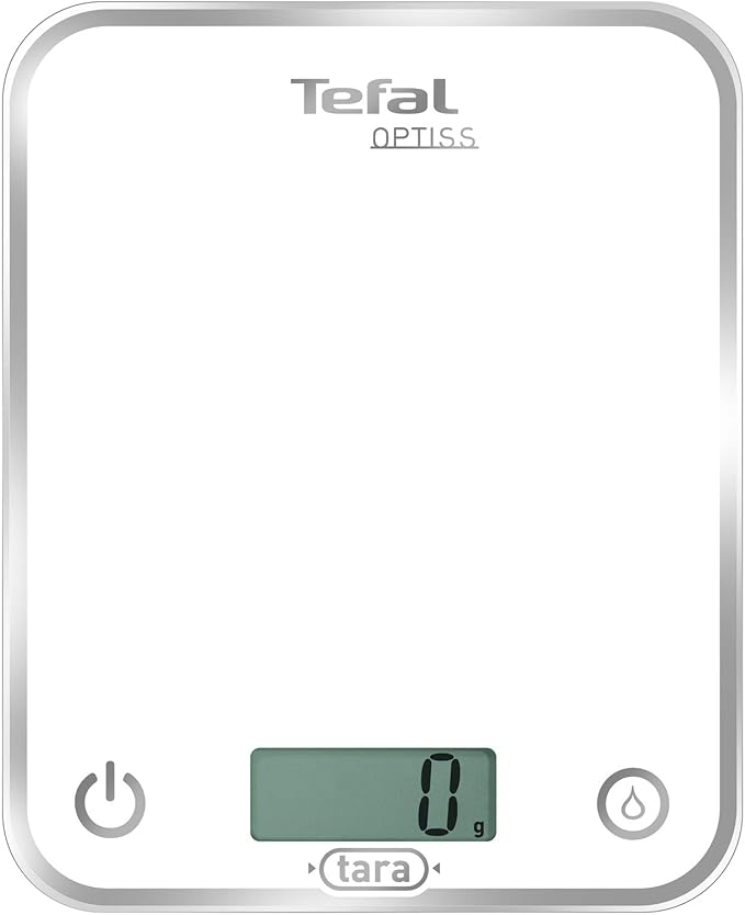 Tefal 5000v1 Balance De Cuisine Electronique Optiss 5kg 1g Fonction Tare Conversion Liquide Ecran Lcd Blanc Amazon Fr Cuisine Maison