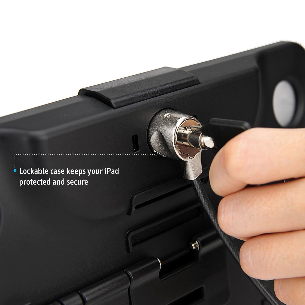 Ipevo iPad Security Case with Lock and Stand for iPad Air 1/iPad 4/iPad 3/iPad 2 and