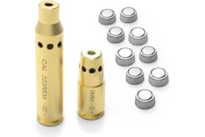 ARKSight Laser Boresighter Kit, Red Laser Brass Chamber Bore Sight Kit for Rifle Scopes and Handgun