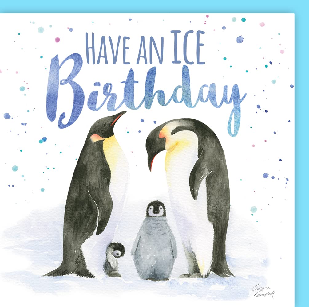 Penguin Birthday Card - Have an ice birthday