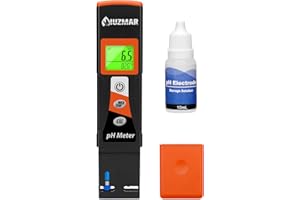 UIUZMAR Digital pH Meter for Water Accurate pH Tester with Plus Temperature Reading Outstanding Stable pH Reader for Checking Aquarium Water Hydroponic Nutrients Hot Tub Swimming Pool