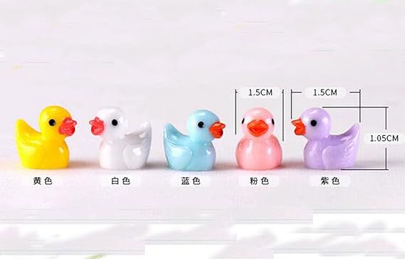 Smilesky Miniature Duck Figure Animal Toys Fairy Garden Office
