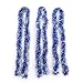 SANNO 52.4Ft Christmas Tinsel Garland Silver Tinsel Snowy Wreath Tinsel Sparkly Classic Party Ornaments Hanging Shiny XmasTree Ceiling Decorations, 4 inch Wide,Blue